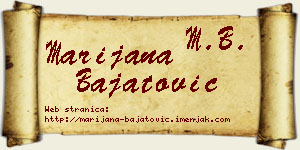 Marijana Bajatović vizit kartica